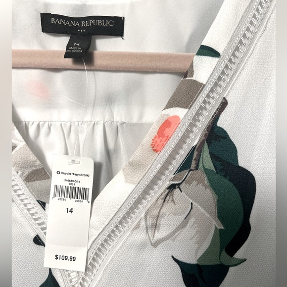 113. BNWT Banana Republic factory floral dress sz US 14 (Fits L) - Picture 3 of 9